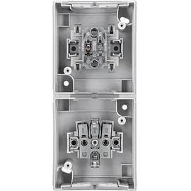 HHG Kombination Wechselschalter/Steckdose IP54 Grau