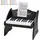 Vevor Kinder Keyboard, 25 Tasten, Digitales Holzpiano, Holzklavier ab 3 Jahren, Mini-Musikinstrument mit Realistischem Klang, Dual-Power, Einstellbare Lautstärke, Musikalische Früherziehung, Schwarz