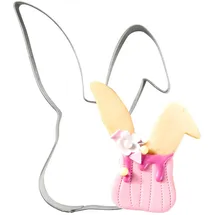 Dr. Oetker Ausstecher Hasenkopf Knickohr – Perfektes Backzubehör für Ostern, 80 x 63 x 25 mm, Weißblech/verzinnt, handreinigung, Goldiges Design