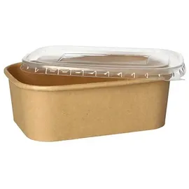 Papstar Verpackungsbecher rechteckig 1.000 ml 7,5 cm x 17,3 cm x 12,3 cm Braun