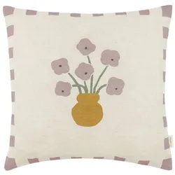 Nobodinoz - Vibes Kissen 40 x 40 cm, Blumen, flieder