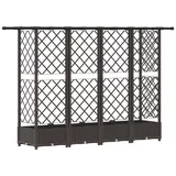 vidaXL Hochbeet mit Rankgitter und Dach 202,5 x 40 x 123 cm Braun