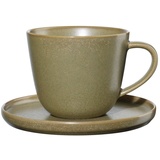 Asa Selection ASA coppa Kaffeetasse mit Untertasse Porzellan, 8,9cm