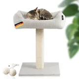 Rohrschneider ® Katzenbaum Wolly mit kuscheligem Katzenbett waschbarer Kissenbezug