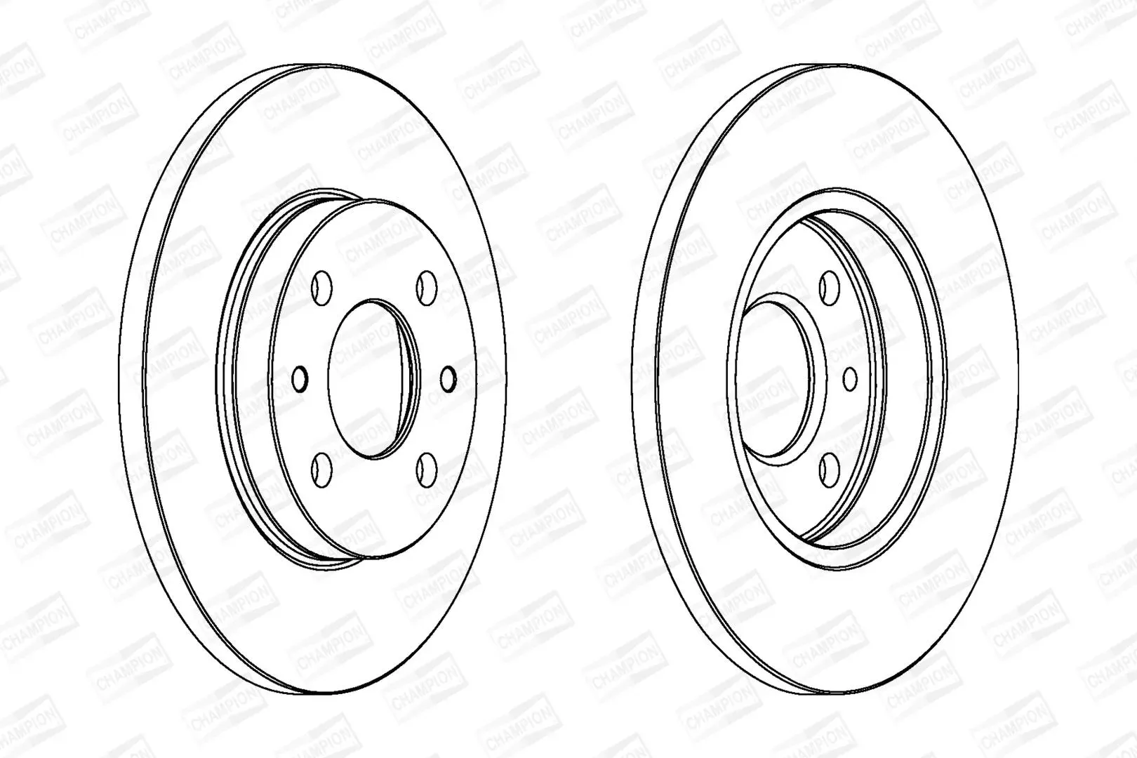 CHAMPION Bremsscheibe 561326ch 240mm 12mm für Fiat AUTOBIANCHI