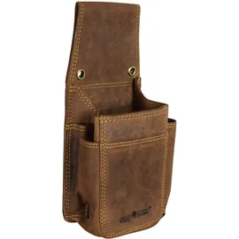 GREENBURRY Vintage Kellnertasche Leder Kellnerhalfter Holster Kellnerbörsenköcher braun