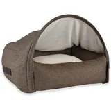 KONA CAVE® - Luxuriöses Kuschelhöhlenbett - Himmelbett – Katzenhöhlen für Katze und Hundehöhle für kleine Hunde - Abnehmbarer Höhlendach