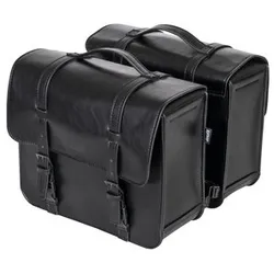 Leder-Satteltaschen, Volumen: 12 Liter