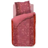 Pip Studio Bettwäsche Isola Pink Beige Perkal Pflanzen Farne Palmen Blumen Blüten Figuren Pferd, Größe:155 cm x 220 cm