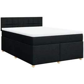 vidaXL Boxspringbett 140 x 200 cm Schwarz
