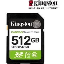 Kingston Canvas Select Plus - Flash-Speicherkarte - 512 GB SDXC UHS-I U3 V30