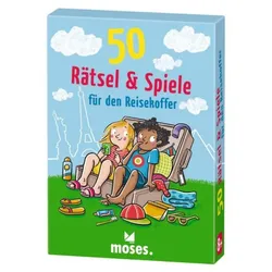 Moses 50 Rätsel & Spiele für den Reisekoffer