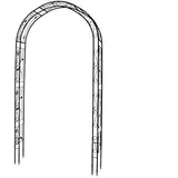 Rosenbogen Torbogen Rankhilfe Pergola Spalier Tor für Rosen Blumen Garten Terrasse Weinblatt-Design aus Metall 250 cm schwarz