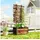 Outsunny Hochbeet mit Rankgitter 65 x 31 x 147 cm Verkohlt
