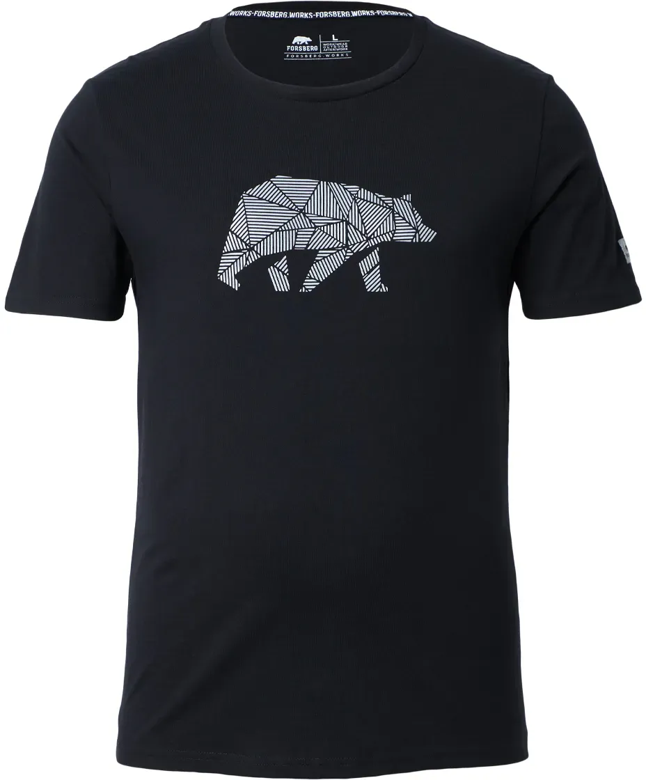 FORSBERG T-Shirt mit reflektierendem Brustlogo