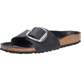 Birkenstock Madrid Big Buckle Nubukleder geölt schmal schwarz 35