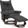 M MCombo Relaxsessel 9076 Mikrofaser 92 x 111 x 140 cm Dunkelgrau mit Hocker