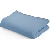 Setex Wohndecke Kuscheldecke, SETEX, mit Ziernaht in Melange-Optik, Kuscheldecke blau 150 cm x 200 cm