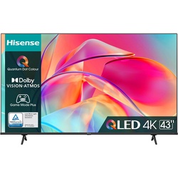 Hisense 43E77KQ (108 cm(43 Zoll), schwarz, UltraHD/4K, Triple Tuner, HDR10, WLAN, LAN, Bluetooth) (42.52″, LED, 4K, 2023), TV, Schwarz
