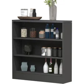 kochstation Küchenregal Sole 90 x 25 x 90 cm Grau