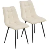 Juskys Blanca Esszimmerstühle 46 x 61 x 90 cm 2 St. beige