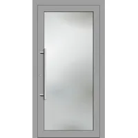 Haustür mit Fingerprint "BRITTA" 79 mm RC2 Weißaluminium RAL 9006 innen öffnend DIN links