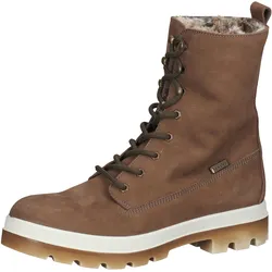 bama Damen Echtleder-Schuhe Stiefel mit bama-tex Kuschelfell-Futter Schnür-Schuhe 1085021 Grau/Braun - 35