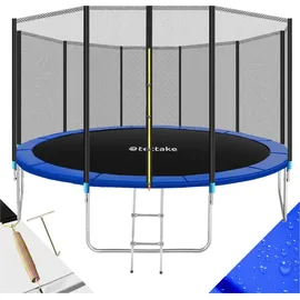 Tectake Garfunky 457 cm inkl. Sicherheitsnetz und Leiter schwarz/blau