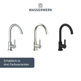 wasserwerk »WK 5, Wasserhahn, Küche, Einhebelmischer«, schwarz