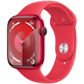 Apple Watch Series 9 GPS + Cellular 45 mm Aluminiumgehäuse (product)red, Sportarmband (product)red S/M