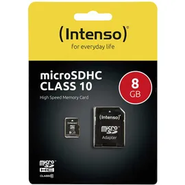 Intenso microSD Class 10 8 GB + microSD-Adapter