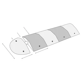 MORAVIA Fahrbahnschwelle TOPSTOP-20 Normelement gelb 340 x 250 x 50 mm