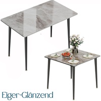 Esstisch Weiß Esszimmertisch aus Marmor Küchentisch 120/80cm Restaurant Luxus