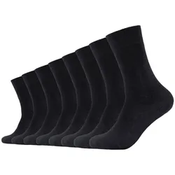 s.Oliver Unisex Socken, 8er Pack - Kurzsocken, einfarbig Schwarz 35-38