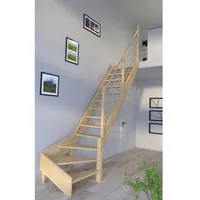 starwood treppen Raumspartreppe Korfu 80 cm Fichtenholz Edelstahl