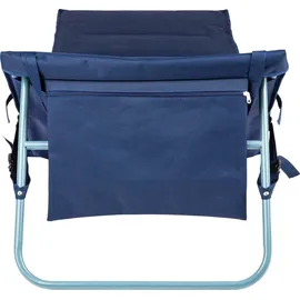 Onvaya Premium Strandmatte mit Rückenlehne | Strandliege faltbar | Strandmatratze dunkelblau | mit Tragegurt | 161 x 55 x 45 cm 2 Stück)