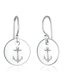Paar Ohrhänger ELLI "Anker Maritim Meer Trend Boot 925 Silber", silber, Ohrringe, Damen, OneSize, ohne Stein, Silber 925 (Sterlingsilber)