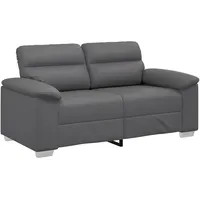 vidaXL 2-Sitzer-Sofa Grau 120 cm Kunstleder
