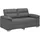 vidaXL 2-Sitzer-Sofa Grau 120 cm Kunstleder