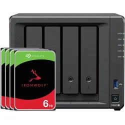 Synology DS423+ 24TB Seagate IronWolf NAS-Bundle NAS inkl. 4x 6TB Seagate IronWolf 3.5 Zoll SATA Festplatte