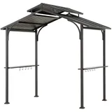 Sunjoy Stahl-Grill Gazebo Ecrins 153 cm x 242 cm Braun
