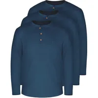 Normani 3x Herren Langarmshirts Neuville in Marine | Gr.: M