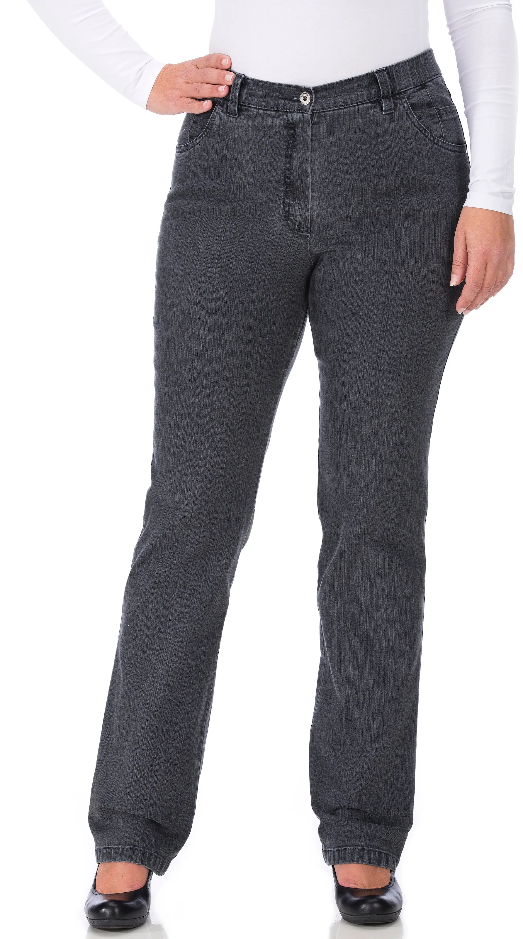 Stretch-Jeans »Betty Denim Stretch«, mit Stretch, Gr. 46 (23) - K-Gr, denim graphit, , 93287165-46 K-Gr