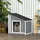 PawHut Hundehütte wetterfestes Hundehaus 71 x 58 x 53/77 cm Holz Grau