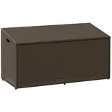 Garten-Auflagenbox Braun 110x50x58 cm Poly Rattan