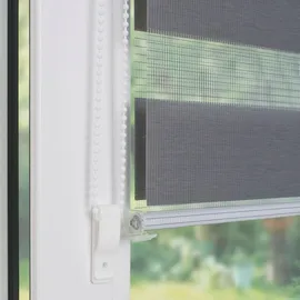 LIEDECO Doppelrollo Klemmfix-Duo-Rollo 45 x 160 cm grau