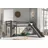 Vipack Halbhochbett Pino 90 x 200 cm Kiefer massiv grau lackiert