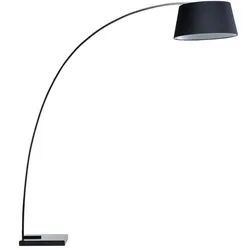 Stehlampe schwarz 188 cm rund Marmorfuß BENUE