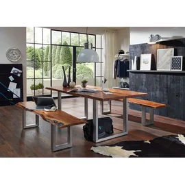 Massivmoebel24 FREEFORM 180 x 38 x 45 cm Braun