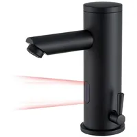 Auralum Max Waschtischarmatur Wasserhahn mit Sensor Automatik Mischbatterie Waschbecken Armaturen Schwarz schwarz